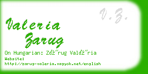 valeria zarug business card